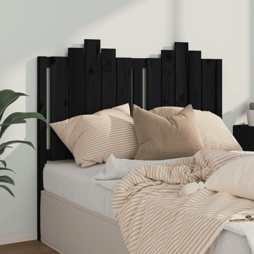 Cabeceira - Cabeceira de cama 126x4x110 cm pinho maciço preto