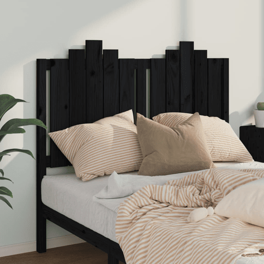 Cabeceira - Cabeceira de cama 126x4x110 cm pinho maciço preto