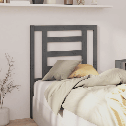 Cabeceira - Cabeceira de cama 81x4x100 cm pinho maciço cinzento