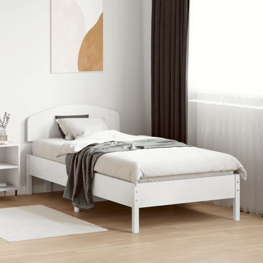 Cabeceira - Cabeceira de cama 75 cm madeira de pinho maciça branco