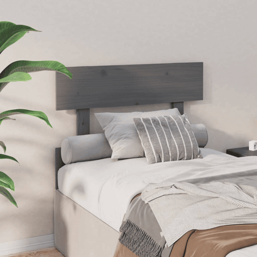 Cabeceira - Cabeceira de cama 93,5x3x81 cm pinho maciço cinzento