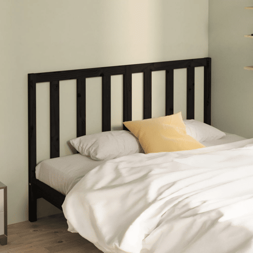 Cabeceira - Cabeceira de cama 166x4x100 cm pinho maciço preto