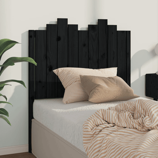 Cabeceira - Cabeceira de cama 96x4x110 cm pinho maciço preto