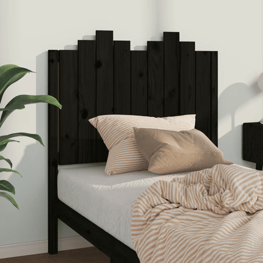 Cabeceira - Cabeceira de cama 96x4x110 cm pinho maciço preto