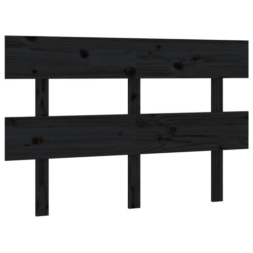 Cabeceira - Cabeceira de cama 124x3x81 cm pinho maciço preto