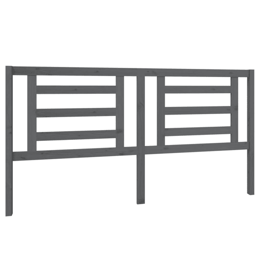 Cabeceira - Cabeceira de cama 186x4x100 cm pinho maciço cinzento
