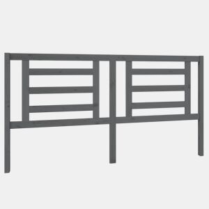 Cabeceira - Cabeceira de cama 186x4x100 cm pinho maciço cinzento