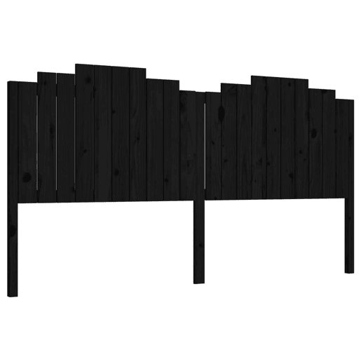Cabeceira - Cabeceira de cama 206x4x110 cm pinho maciço preto