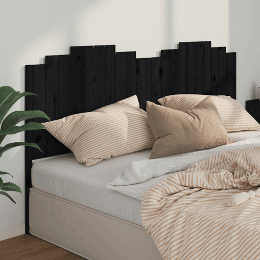 Cabeceira - Cabeceira de cama 206x4x110 cm pinho maciço preto