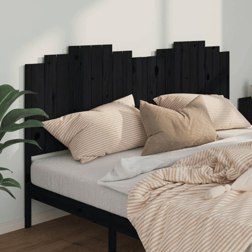 Cabeceira - Cabeceira de cama 206x4x110 cm pinho maciço preto