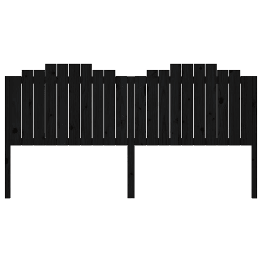 Cabeceira - Cabeceira de cama 206x4x110 cm pinho maciço preto