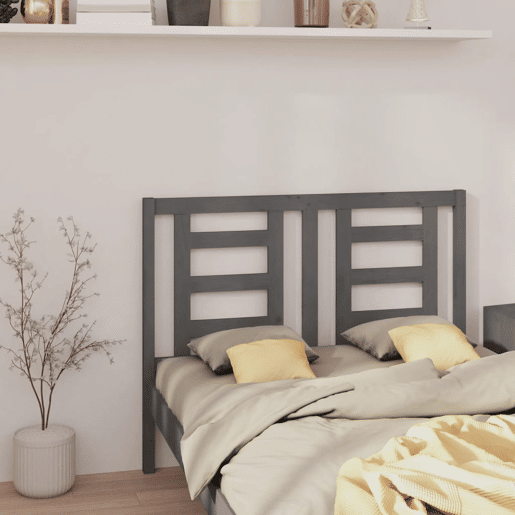 Cabeceira - Cabeceira de cama 146x4x100 cm pinho maciço cinzento