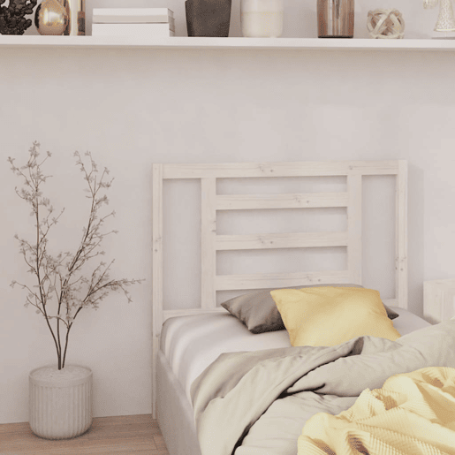 Cabeceira - Cabeceira de cama 96x4x100 cm pinho maciço branco