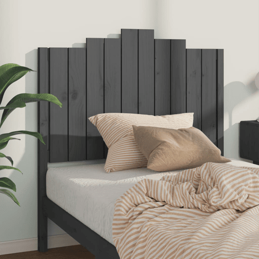 Cabeceira - Cabeceira de cama 106x4x110 cm pinho maciço cinzento
