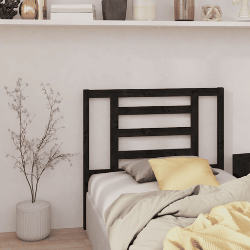 Cabeceira - Cabeceira de cama 96x4x100 cm pinho maciço preto