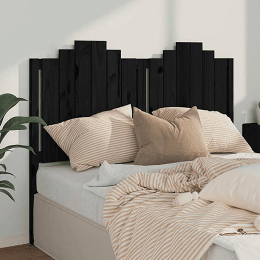 Cabeceira - Cabeceira de cama 146x4x110 cm pinho maciço preto