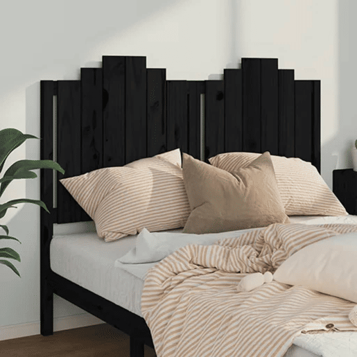 Cabeceira - Cabeceira de cama 146x4x110 cm pinho maciço preto