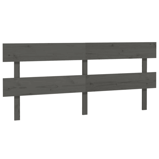 Cabeceira - Cabeceira de cama 204x3x81 cm pinho maciço cinzento