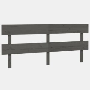 Cabeceira - Cabeceira de cama 204x3x81 cm pinho maciço cinzento
