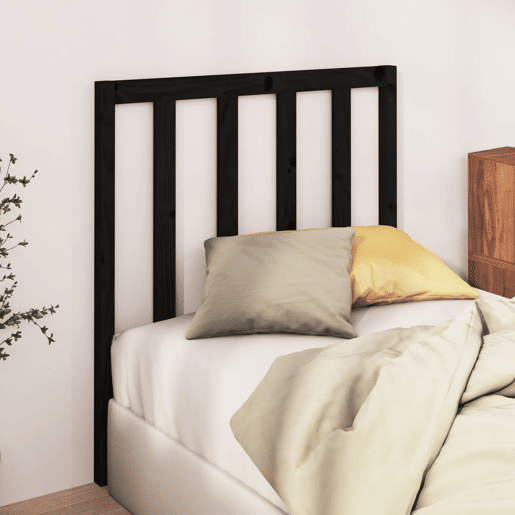 Cabeceira - Cabeceira de cama 95x4x100 cm pinho maciço preto