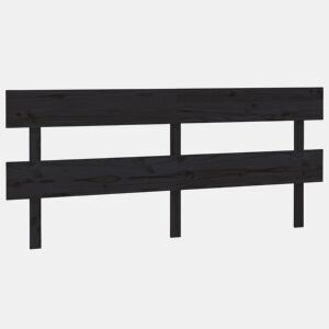 Cabeceira - Cabeceira de cama 184x3x81 cm pinho maciço preto