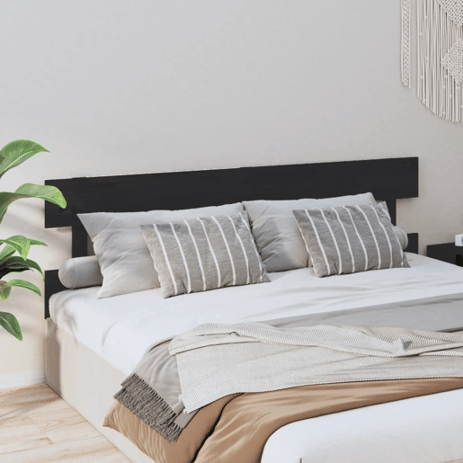 Cabeceira - Cabeceira de cama 184x3x81 cm pinho maciço preto