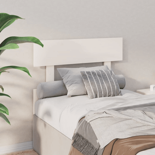 Cabeceira - Cabeceira de cama 93,5x3x81 cm pinho maciço branco