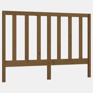 Cabeceira - Cabeceira de cama 126x4x100 cm pinho maciço castanho mel