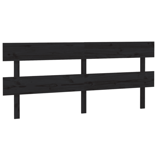 Cabeceira - Cabeceira de cama 204x3x81 cm pinho maciço preto