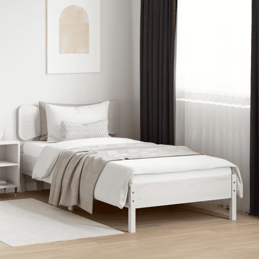 Cabeceira - Cabeceira de cama 75 cm madeira de pinho maciça branco