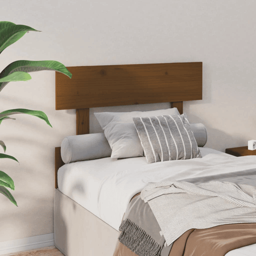 Cabeceira - Cabeceira de cama 93,5x3x81 cm pinho maciço castanho mel