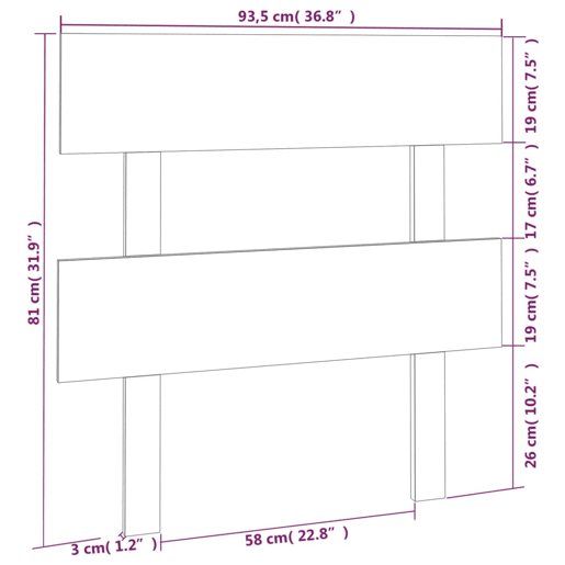 Cabeceira - Cabeceira de cama 93,5x3x81 cm pinho maciço castanho mel