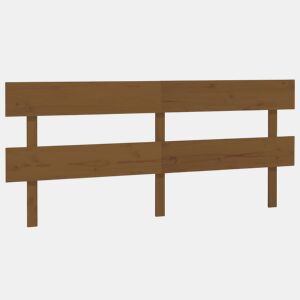 Cabeceira - Cabeceira de cama 204x3x81 cm pinho maciço castanho mel