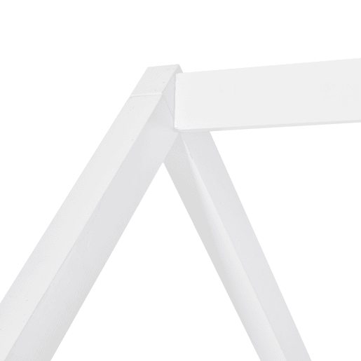 Cama individual 200x90cm - Casa com 2 gavetas, 2 janelas, estrutura em pinho e MDF - Branco