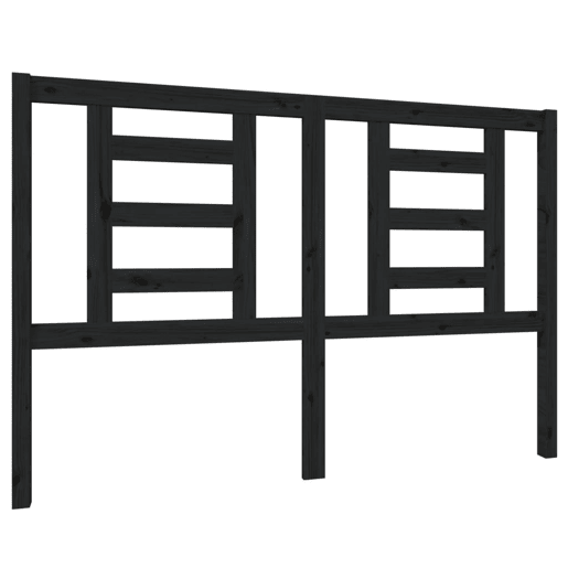 Cabeceira - Cabeceira de cama 146x4x100 cm pinho maciço preto