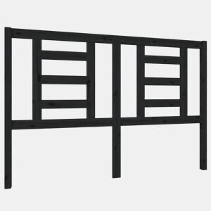 Cabeceira - Cabeceira de cama 146x4x100 cm pinho maciço preto
