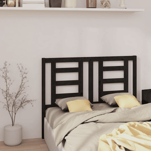 Cabeceira - Cabeceira de cama 146x4x100 cm pinho maciço preto