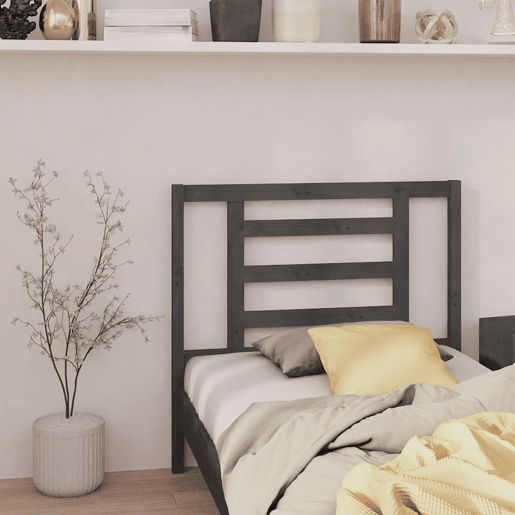 Cabeceira - Cabeceira de cama 106x4x100 cm pinho maciço cinzento