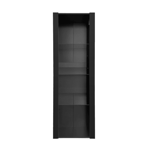 Vitrine preta alta 55×38×166 cm - com iluminação LED, 3 prateleiras de vidro Vitrine preta alta 55×38×166 cm - com iluminação LED, 3 prateleiras de vidro