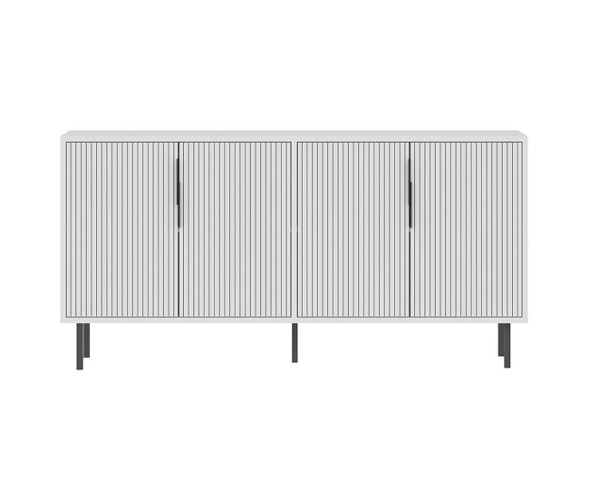 Buffet de 4 puertas estriadas l150 cm - clara