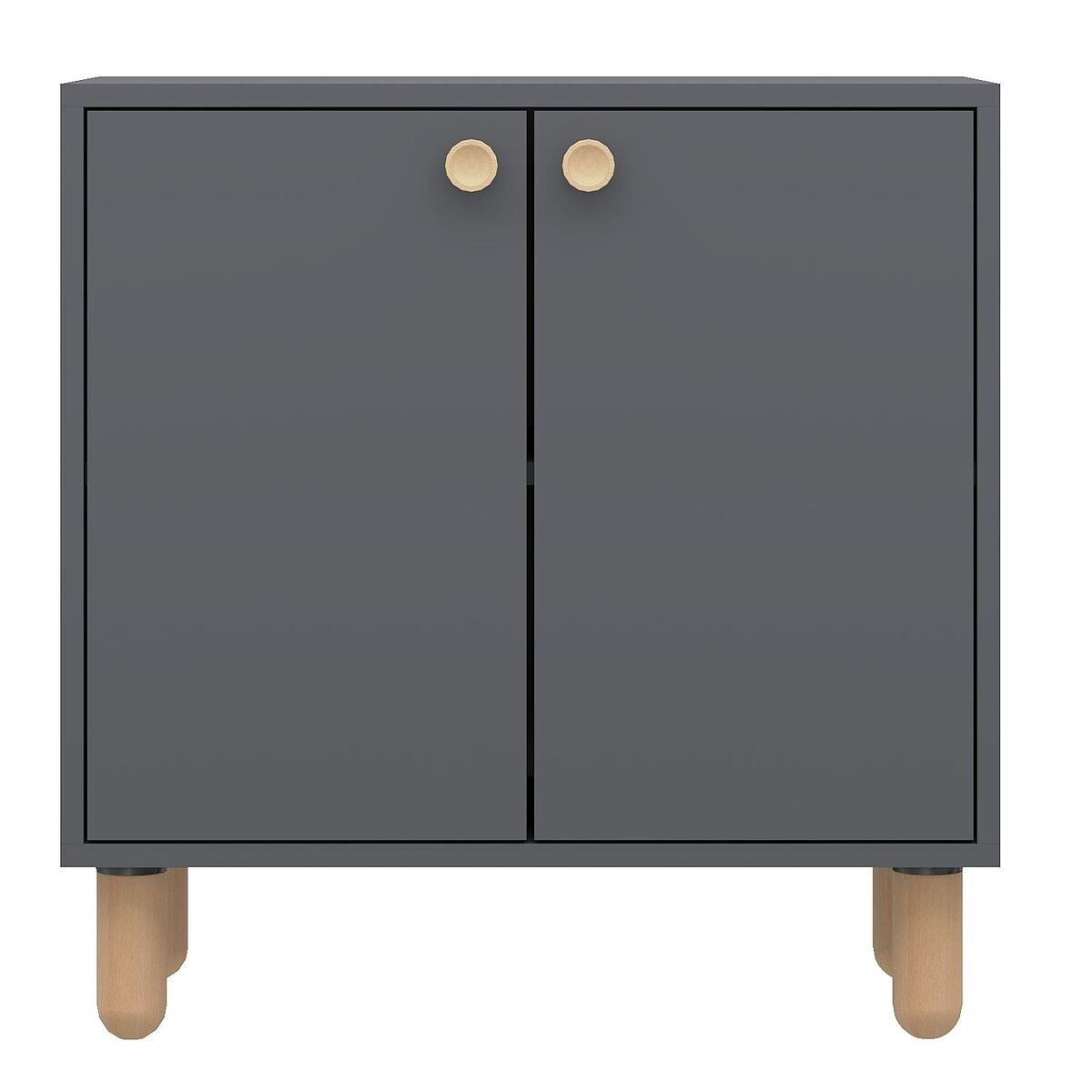 Pequeño buffet de 2 puertas con patas de haya maciza l72 cm - lina