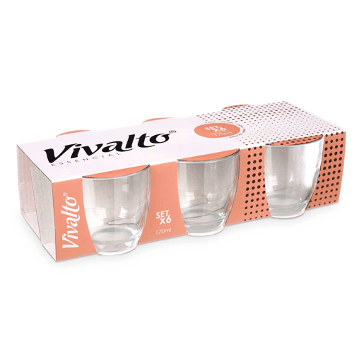 Conjunto de 6 copos coleção VIVALTO Conjunto de 6 copos coleção VIVALTO
