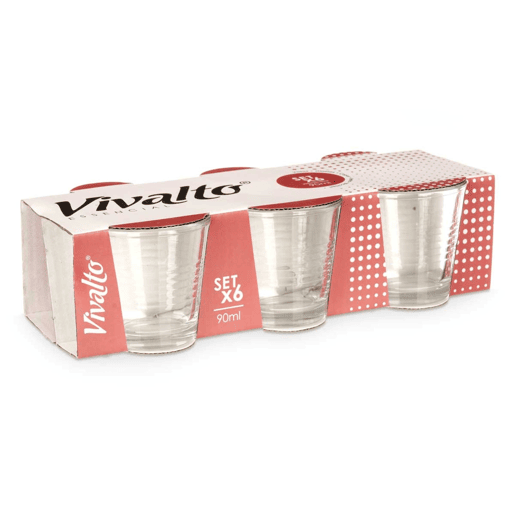 Conjunto de 6 copos de café coleção VIVALTO Conjunto de 6 copos de café coleção VIVALTO