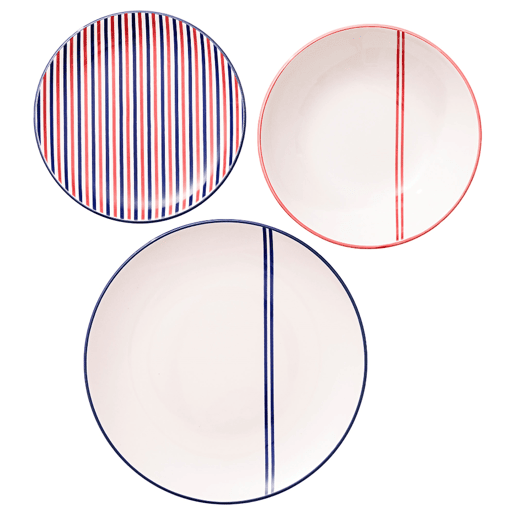 Conjunto de Louça 12 Peças (P. Plano Ø27cm + P. Fundo Ø20cm + P. Sobremesa Ø19cm) El Ganso
