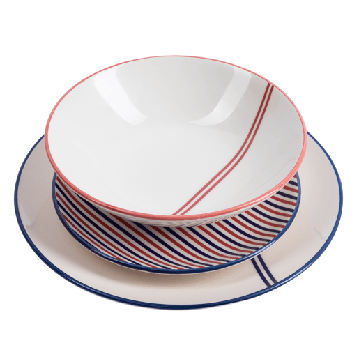 Conjunto de Louça 12 Peças (P. Plano Ø27cm + P. Fundo Ø20cm + P. Sobremesa Ø19cm) El Ganso