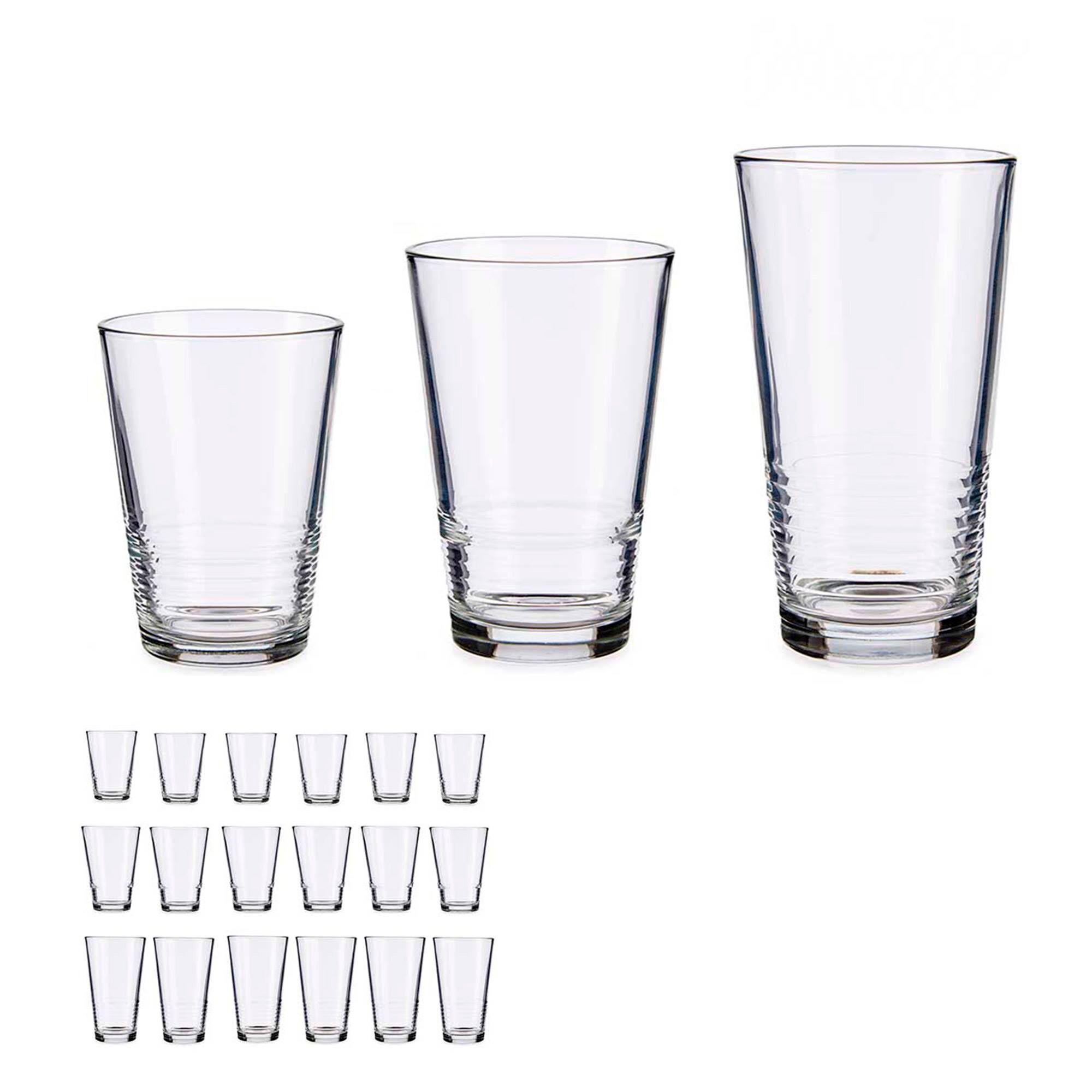 Set 18 vasos lineas colección VIVALTO