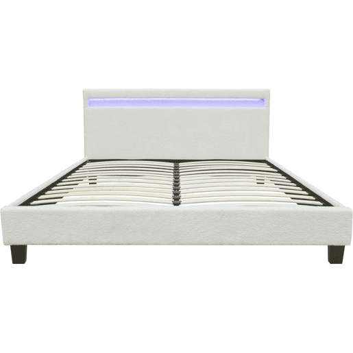 Cama atoalhada com LED Maria 140x190cm - Creme
