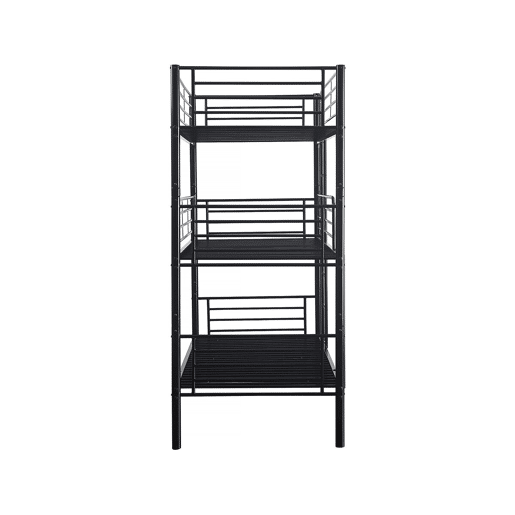 Beliche triplo de metal HAVIN - 90 x 190 cm - Preto
