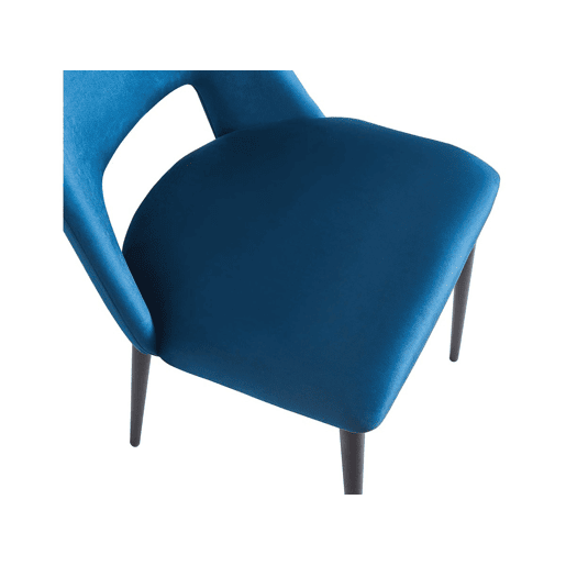 Conjunto de 2 cadeiras de veludo Fedora - Azul escuro