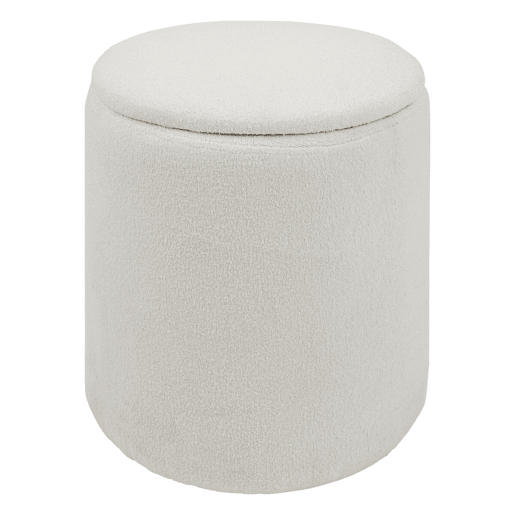 Pufe tronco encaracolado branco Kaydi